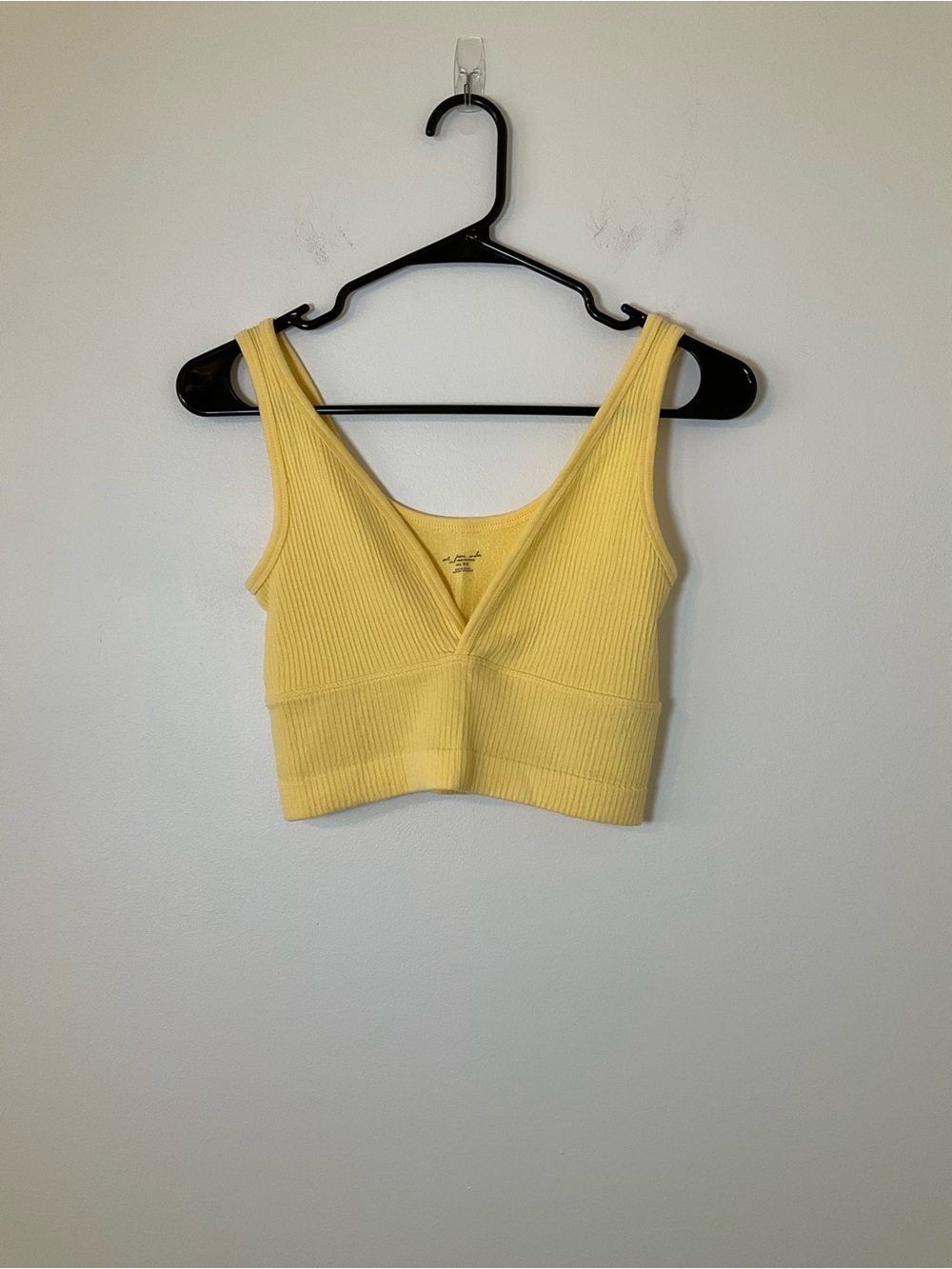 Urban Outfitters Out From Under Yellow Ribbed Crop Tank M/L NWT